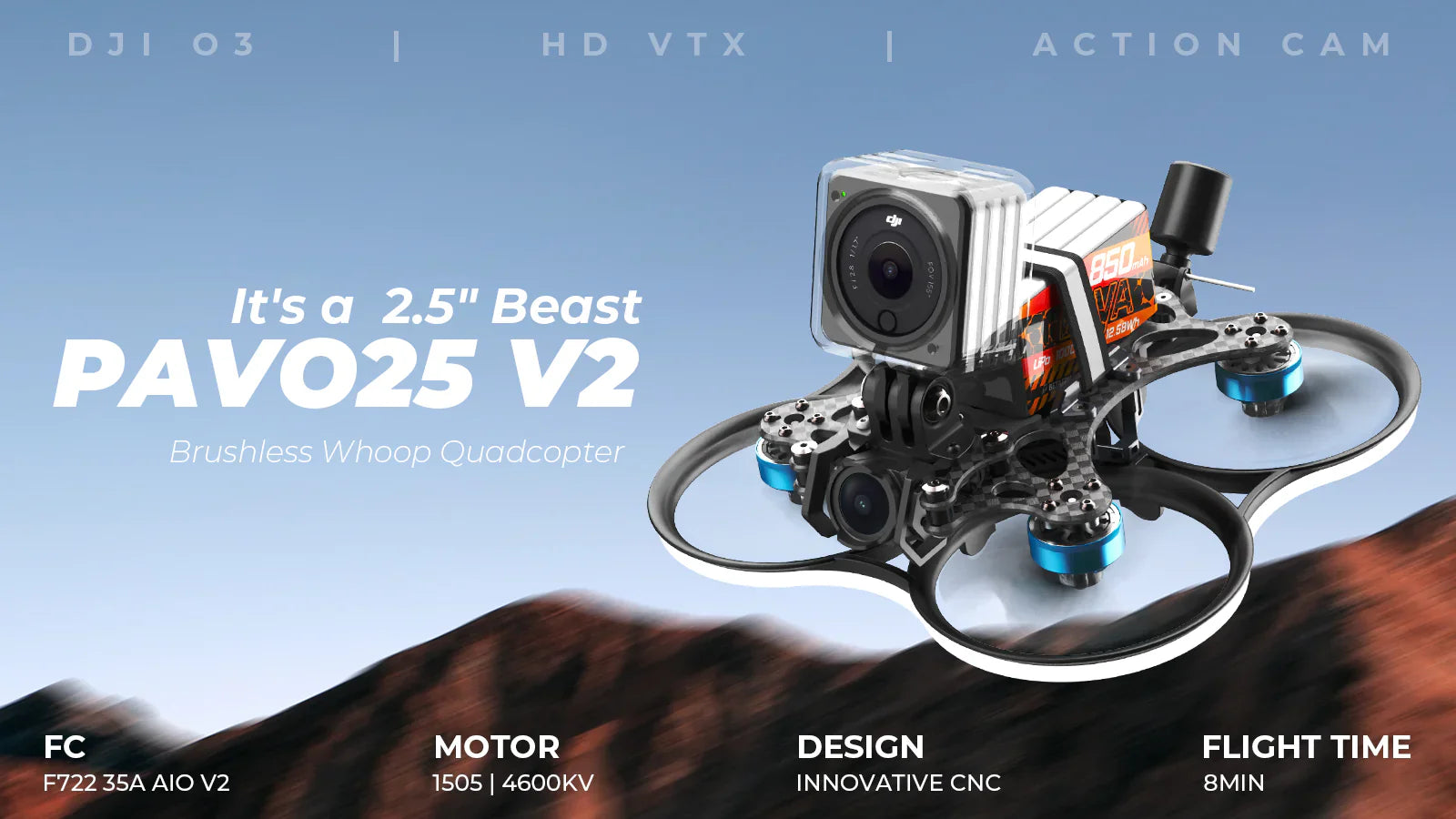BetaFPV Pavo25 V2 Brushless Whoop Quadcopter