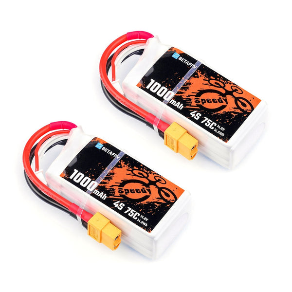 BetaFPV 1000mAh 4S 75C Lipo Battery (2pcs)