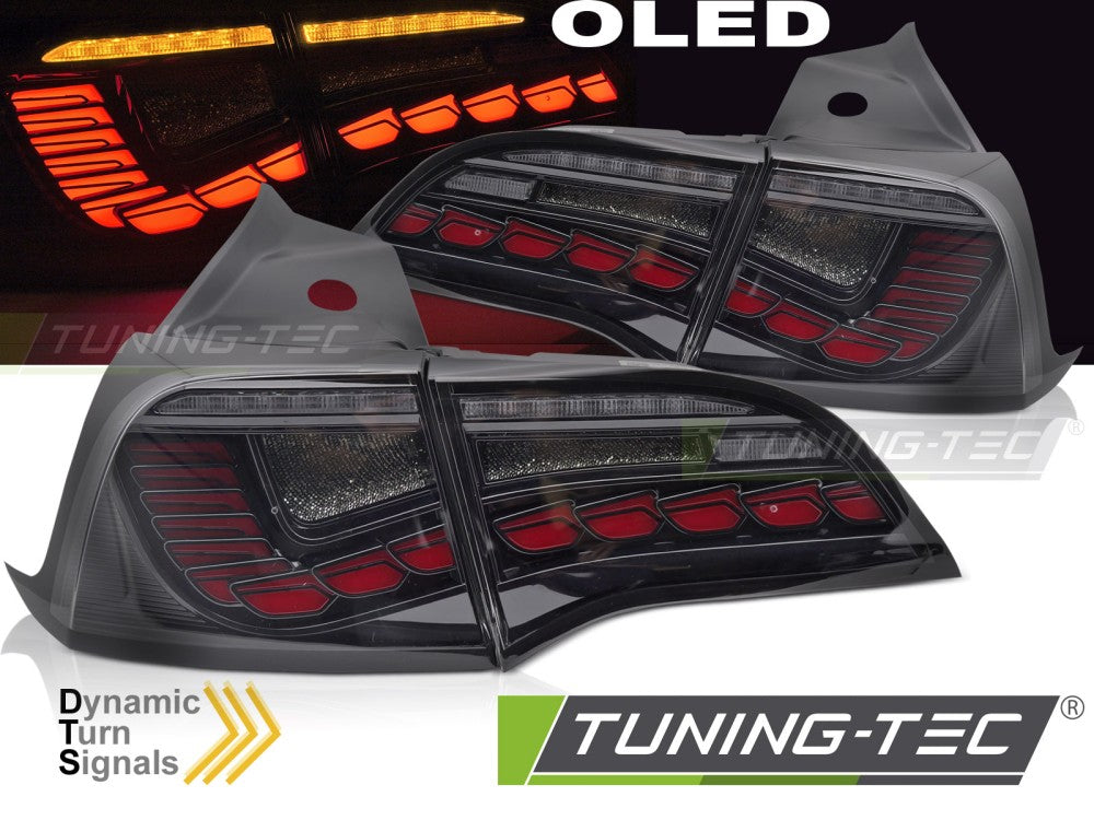 TT Pair LED DRL Lightbar Rear Tail Lights TESLA MODEL 3 17- / MODEL Y SMOKE OLED / WELCOME / DYNAMIC LHD