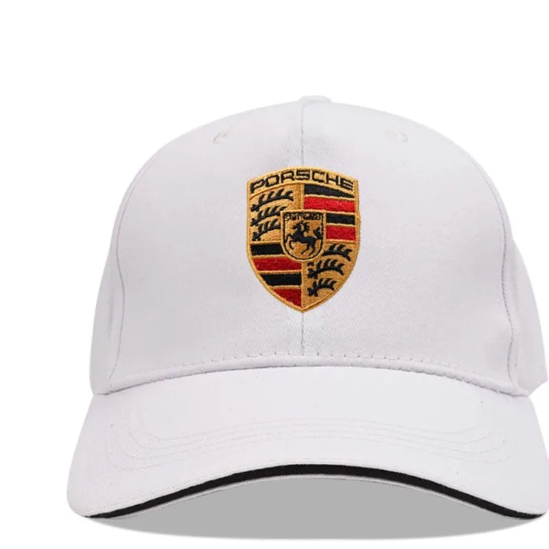 Embroidery Car Logo Snapback Baseball Cap Adjustable Casual Hat For Porsche Macan 911 718 Taycan Panamera Cayenne Boxster Cayman