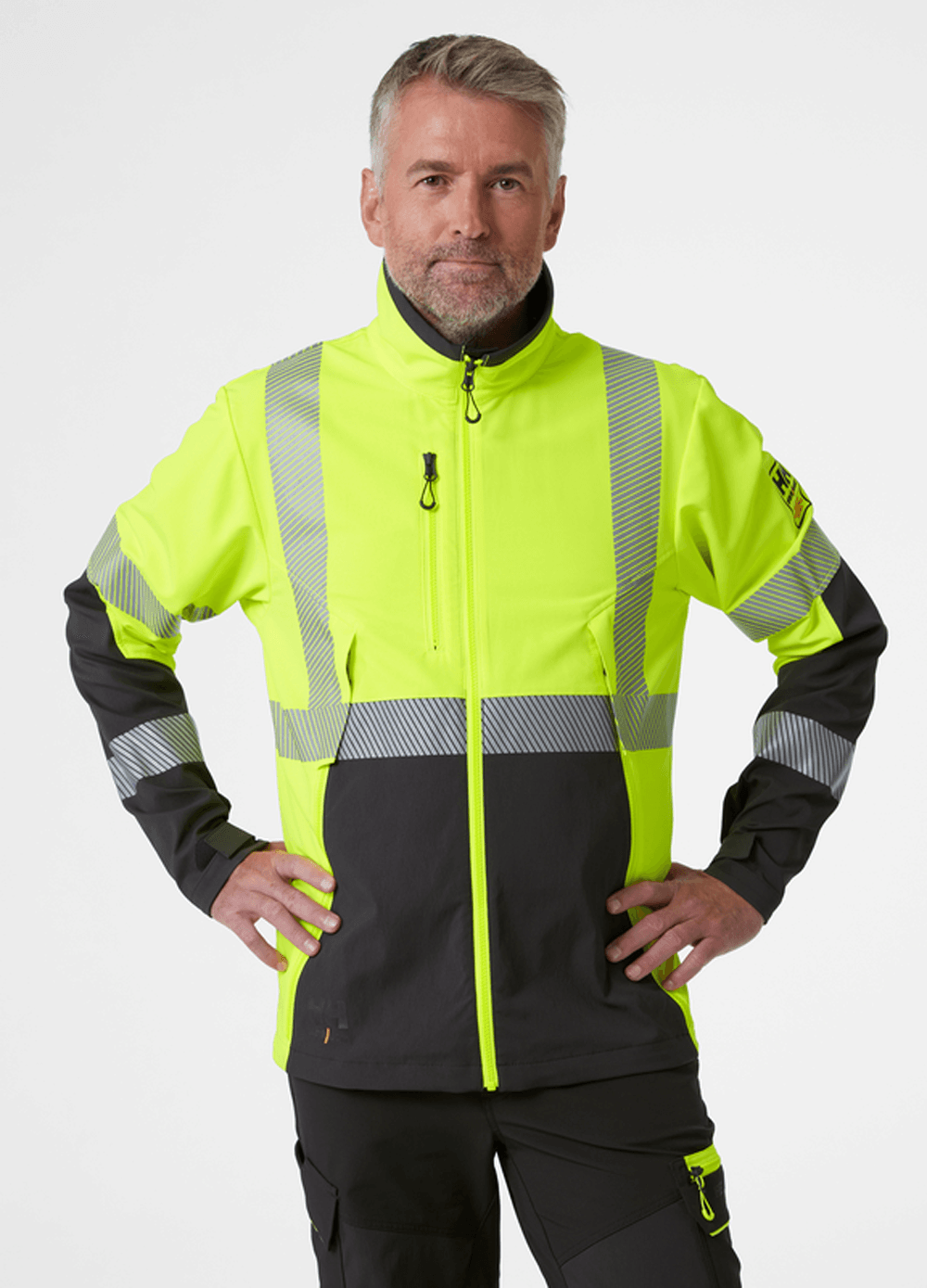 HELLY HANSEN 77203 ICU BRZ BREATHABLE HI-VIS SOFTSHELL JACKET