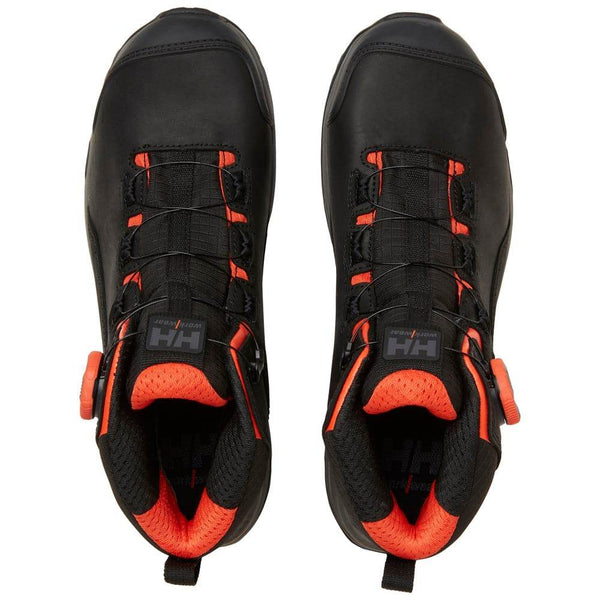 Helly Hansen 78443 Manchester LTR Mid BOA Waterproof S7S Safety Hiker Boot Black / Grey / UK 2 / EU 35