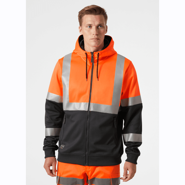 Helly Hansen 79259 Addvis Hi-Vis Zip Hoodie Sweatshirt