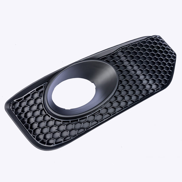 For VW T5 .1 Transporter Honeycomb Sportline Front Spoiler Foglight Trims (Gloss Black)