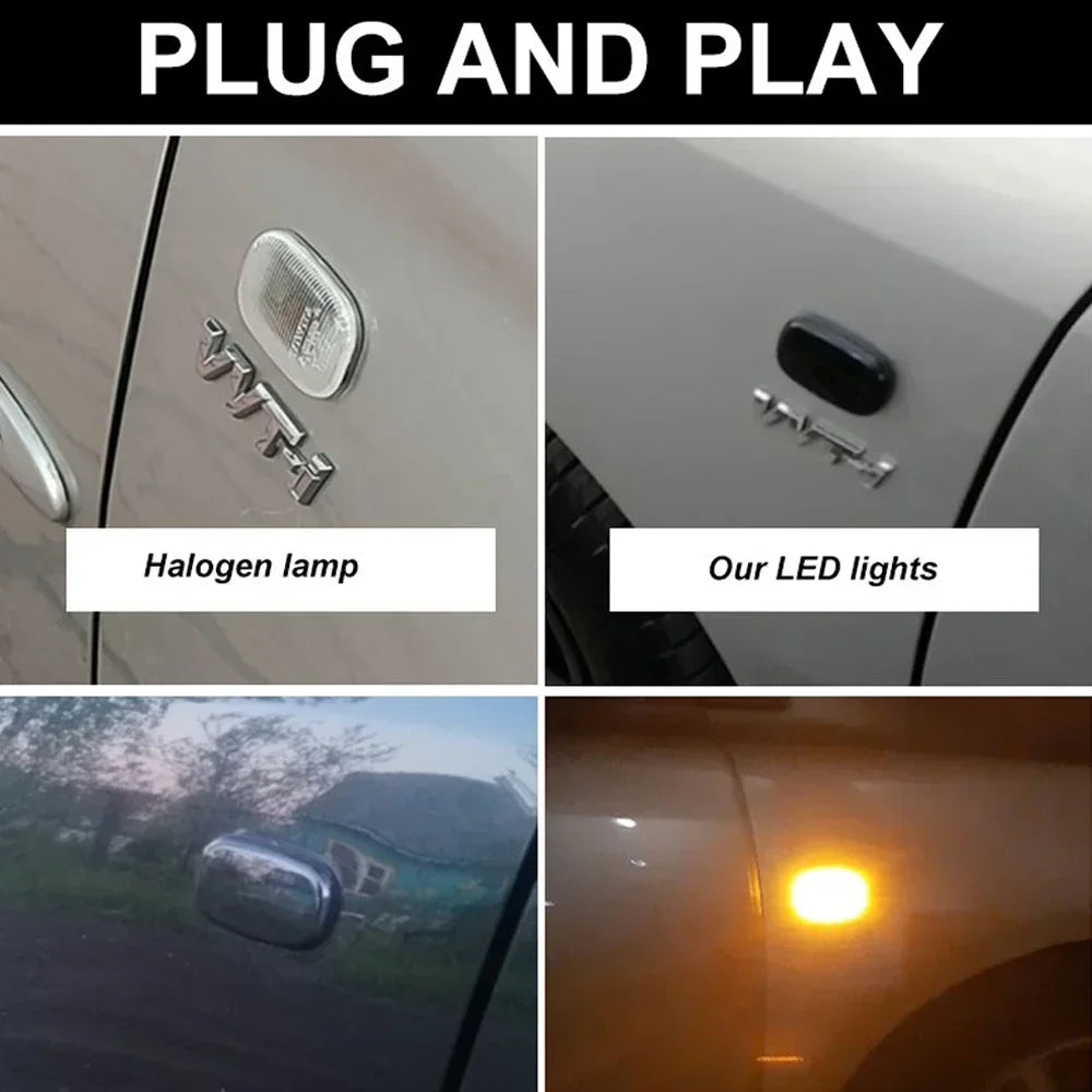 2PCS Car Dynamic Side Marker Blinker Light For Toyota Celica T20 23 Corolla Caldina Avensis Starlet Prius Fielder Verso Runx MR2