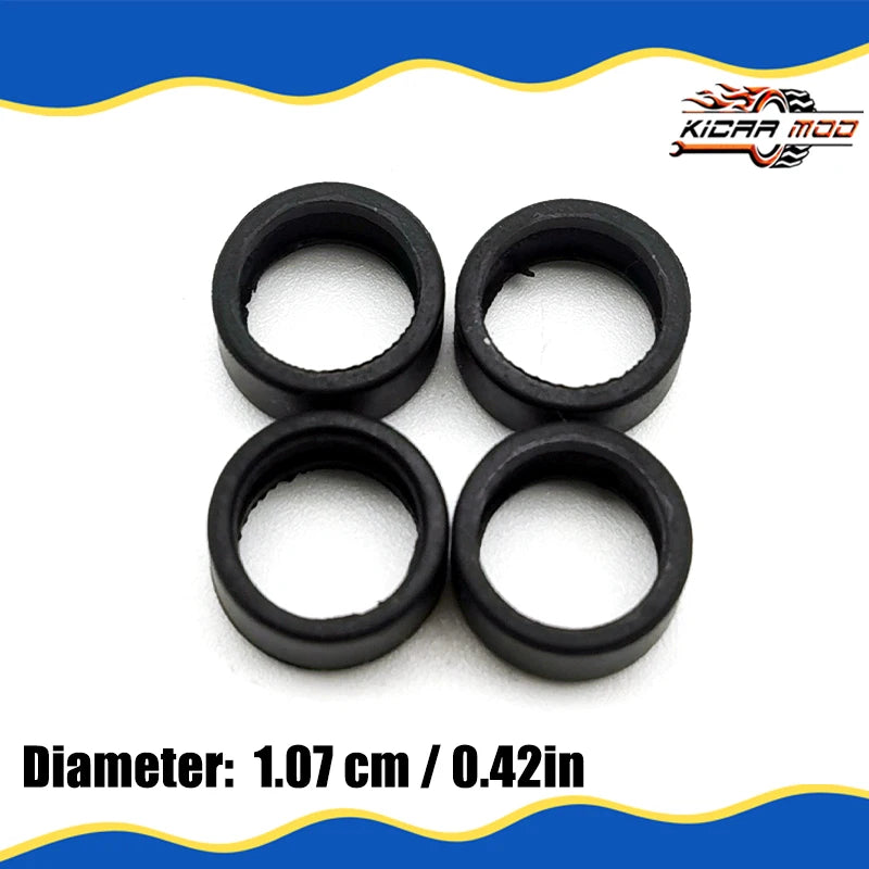 1/64 Rubber Tires for Hot Wheels and Off-road Vehicle Detail-up Replacement Parts Model Car Toys 10.7mm/12.7mm /17mm(1 Sets)