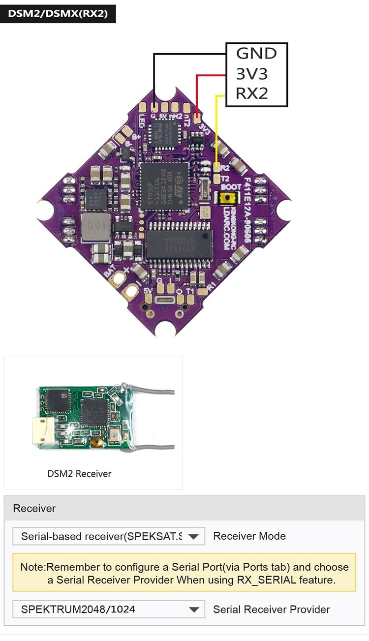 LDARC F411E12A AIO Flight Controller (F4 + 12A ESC)