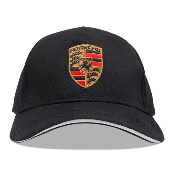 Embroidery Car Logo Snapback Baseball Cap Adjustable Casual Hat For Porsche Macan 911 718 Taycan Panamera Cayenne Boxster Cayman