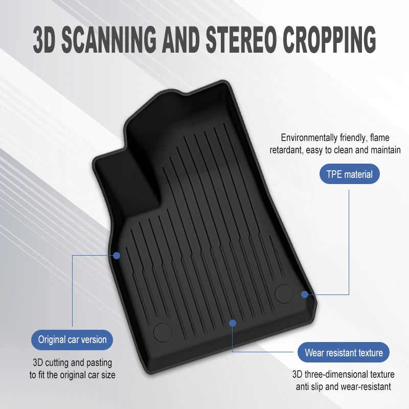 For Tesla Trunk Mat Model Y Model 3 high land Floor Mat 2021-2025 Luggage Mat TPE waterproof Anti-Slip Set Floor Liner Mat