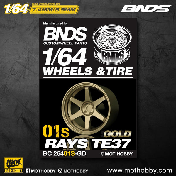 BNDS 1/64 Wheels With Rubber Tires ABS Assembly Rims Modified Parts for 1:64 Model Car VIP Style Detail-up Set New Clearance