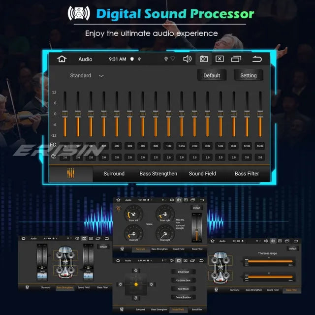 ES8128V 9" DSP Android 10.0 Touch Screen Headunit Car Stereo For VW / SEAT / SKODA - Passat CC Golf Caddy Touran Amarok T5 Polo EOS Jetta DAB+ 4G WiFi CarPlay