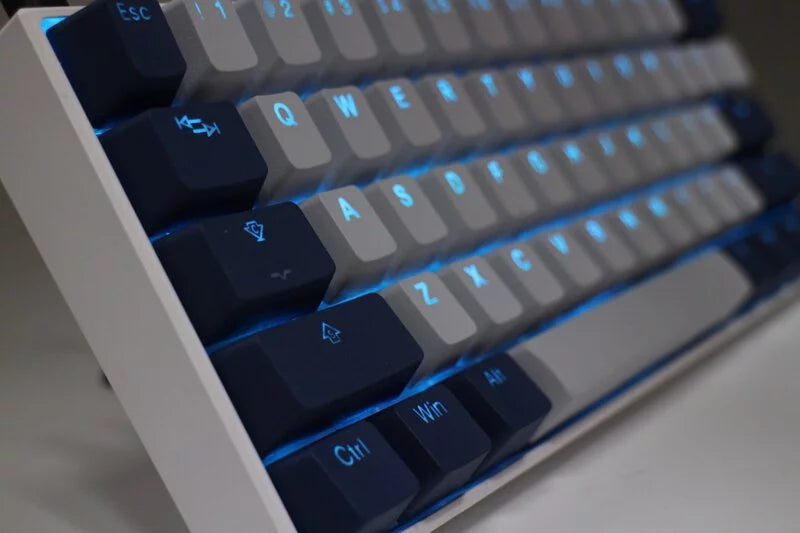 Tai-Hao PBT Double-Shot OEM Keycaps - Cool Gray & Navy Blue