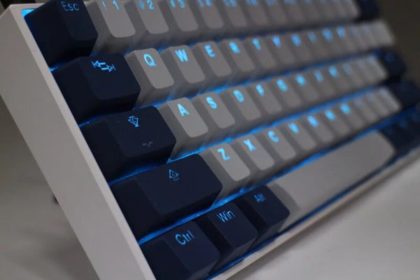 Tai-Hao PBT Double-Shot OEM Keycaps - Cool Gray & Navy Blue