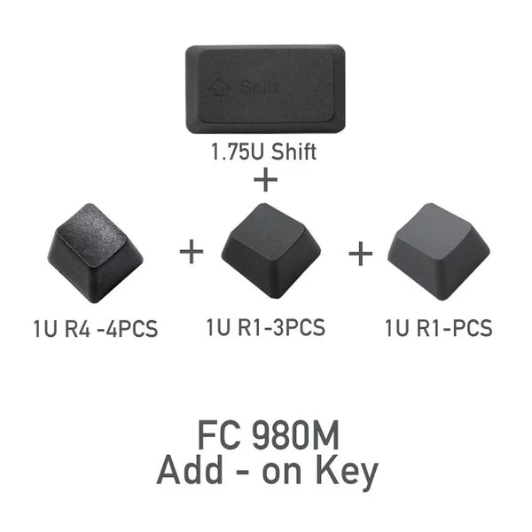 Tai-Hao PBT Double Shot Keycaps Set - Black/Grey