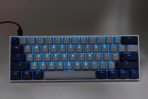 Tai-Hao PBT Double-Shot OEM Keycaps - Cool Gray & Navy Blue