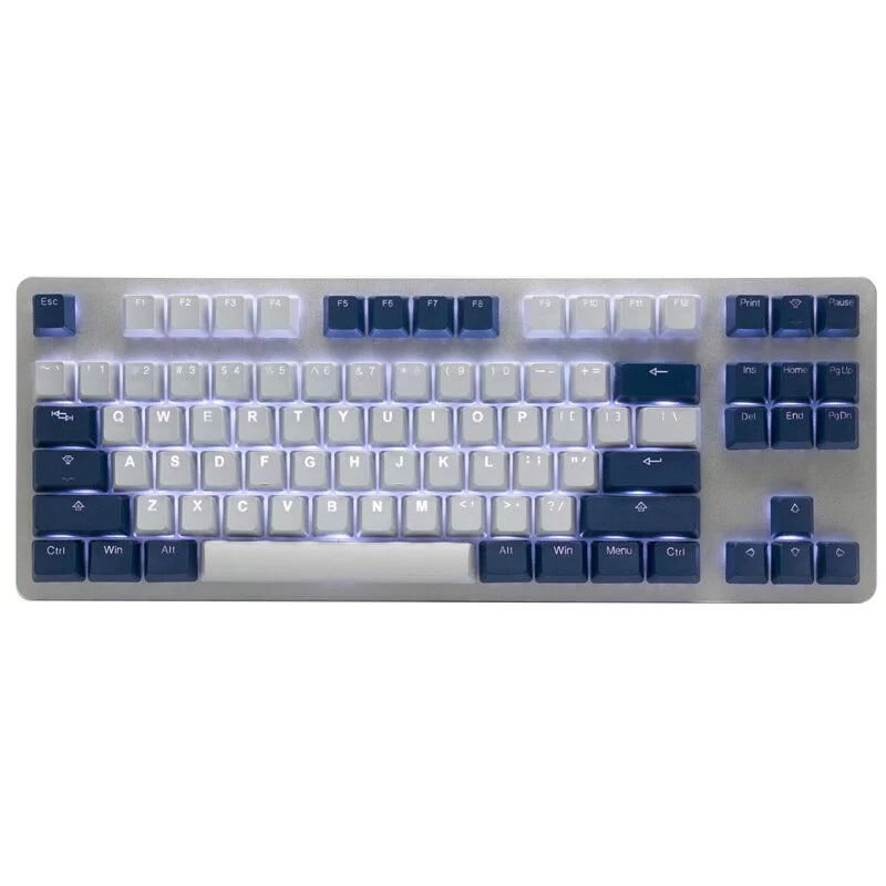 Tai-Hao PBT Double-Shot OEM Keycaps - Cool Gray & Navy Blue