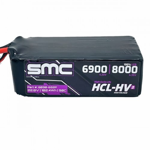 SMC HCL-HV2 Flight Lipo Battery 22.8V/6S-8000mAh-90C