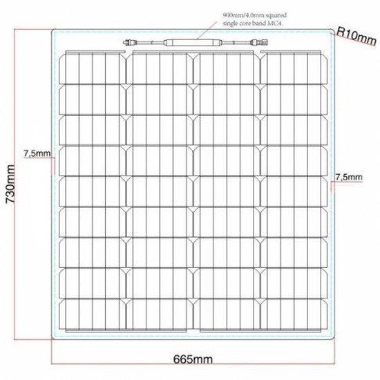 80W Reinforced Semi-Flexible ETFE Solar Panel | 4Boats