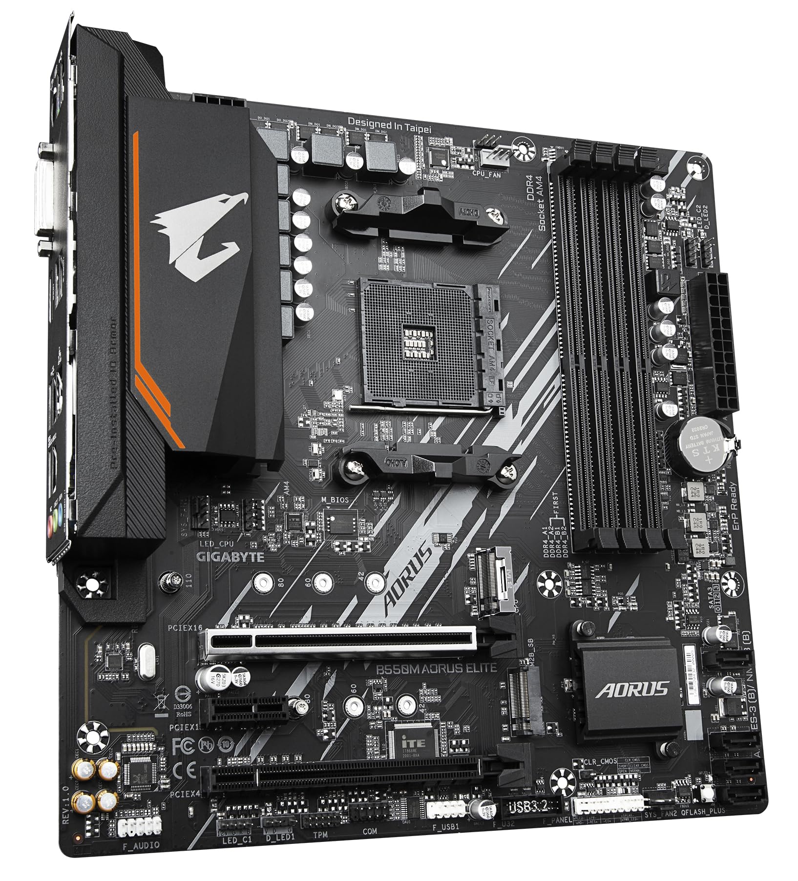 Gigabyte B550 AORUS ELITE V2 Motherboard - Supports AMD Ryzen 5000 Series AM4 CPUs, 12+2 Phases Digital Twin Power Design, up to 4733MHz DDR4 (OC), 2xPCIe 3.0 M.2, 2.5GbE LAN, USB 3.2 Gen1