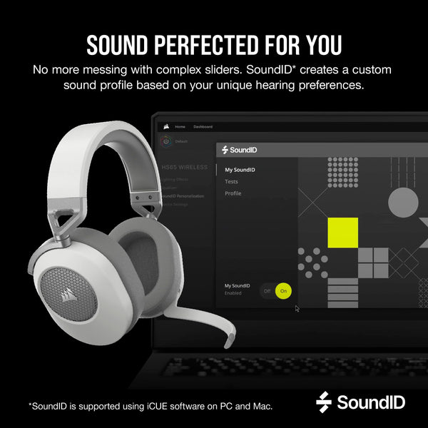 CORSAIR HS65 WIRELESS Multiplatform Gaming Headset with Bluetooth – Dolby 7.1 Surround Sound – Omni-Directional Microphone – iCUE Compatible – PC, Mac, PS5, PS4, Nintendo Switch, Mobile – Carbon