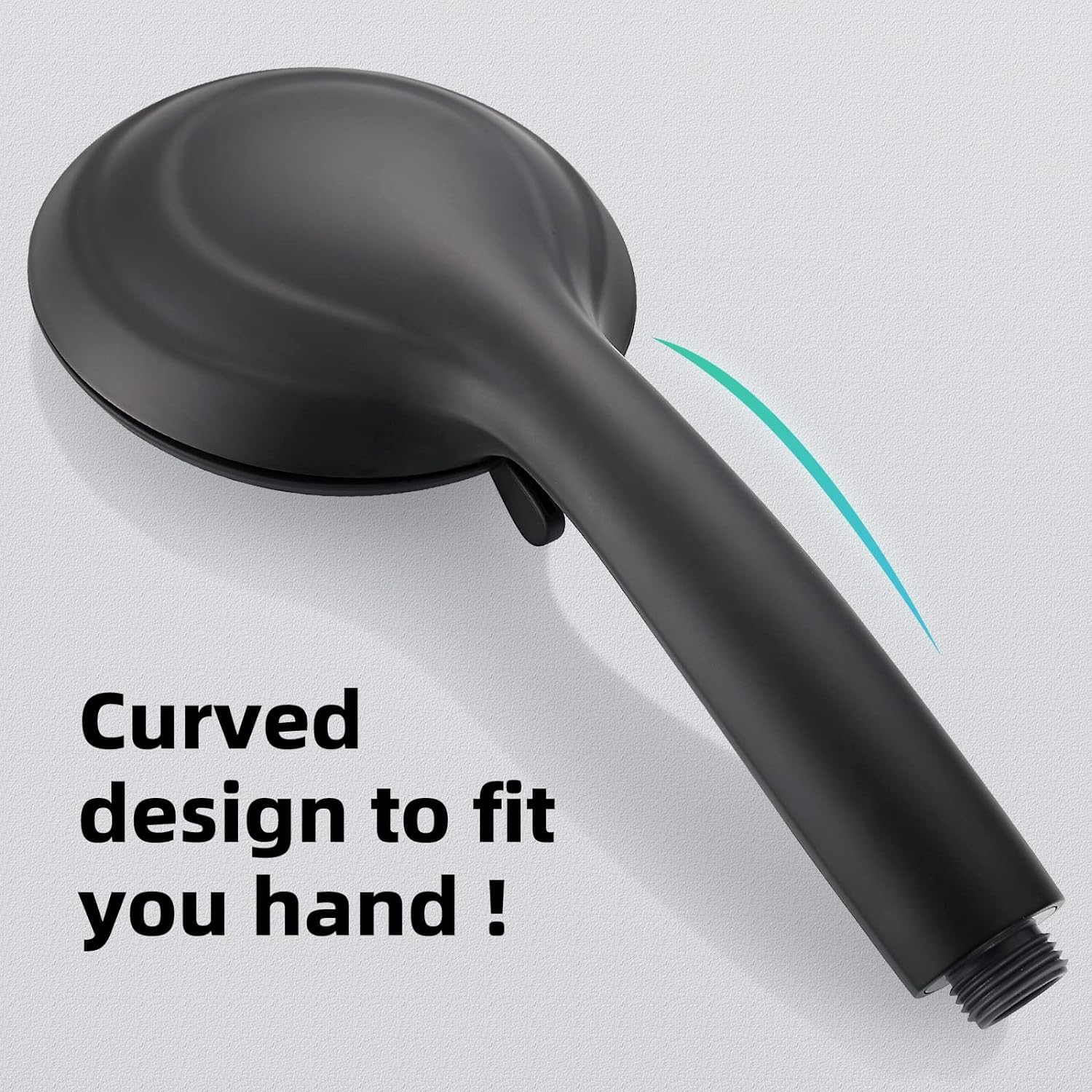 Cobbe High Pressure Shower Head with 8 Spray Modes, Powerful Water Saving Shower Head Set, Large Universal Flow Rain Showerhead for Low Water Pressure - Black