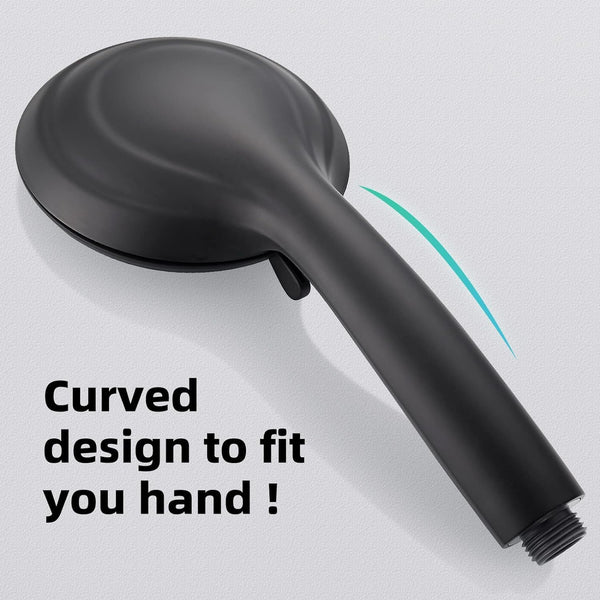 Cobbe High Pressure Shower Head with 8 Spray Modes, Powerful Water Saving Shower Head Set, Large Universal Flow Rain Showerhead for Low Water Pressure - Black