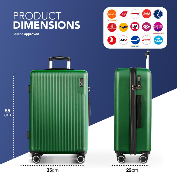 LUGG 15 Inch Vacay Cabin Case - 45x36x20 cm, Airline Approved Carry On Suitcase, ABS Lightweight Suitcase, Water Resistant Hard Suit Case with 360° Spinner Wheels, Carry On Bag with TSA Indent Lock