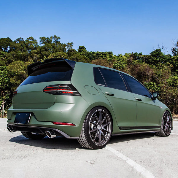 VLAND LED Rear Lights compatible with Golf MK7 Golf MK7.5 Hatchback 2012-2020 [Not fit MK7.5 GTI & R], w/Sequential indicator, Driver & Passenger Side - Red