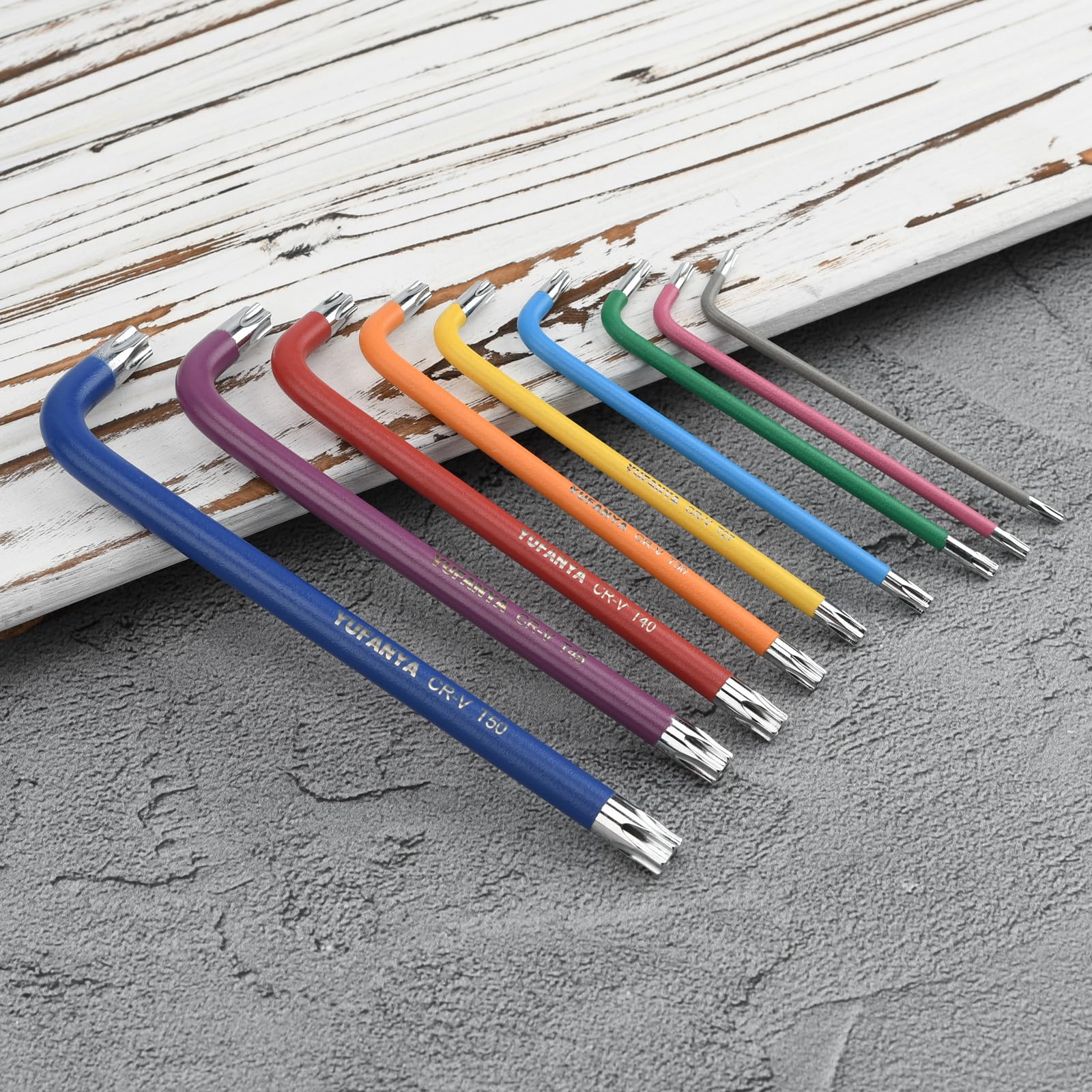 18PCS Allen Key Set,Metric Ball End Allen Hex Key Set and Torx/Star Key Set with Colour Coding,Sizes T10-T50,1.5mm-10mm for Furniture Assembly,Bike,Motorcycle Maintenance,Household DIY,Case Package