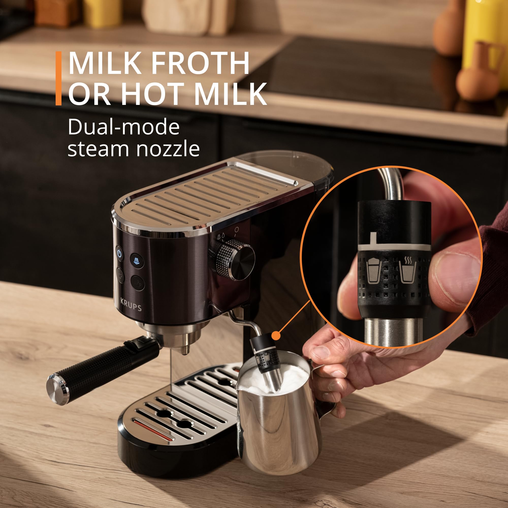 KRUPS Coffee Mill and Spice Grinder 12 Cup Easy to Use, One Touch Operation 200 Watts Coffee, Spices, Dry Herbs, Nuts Black