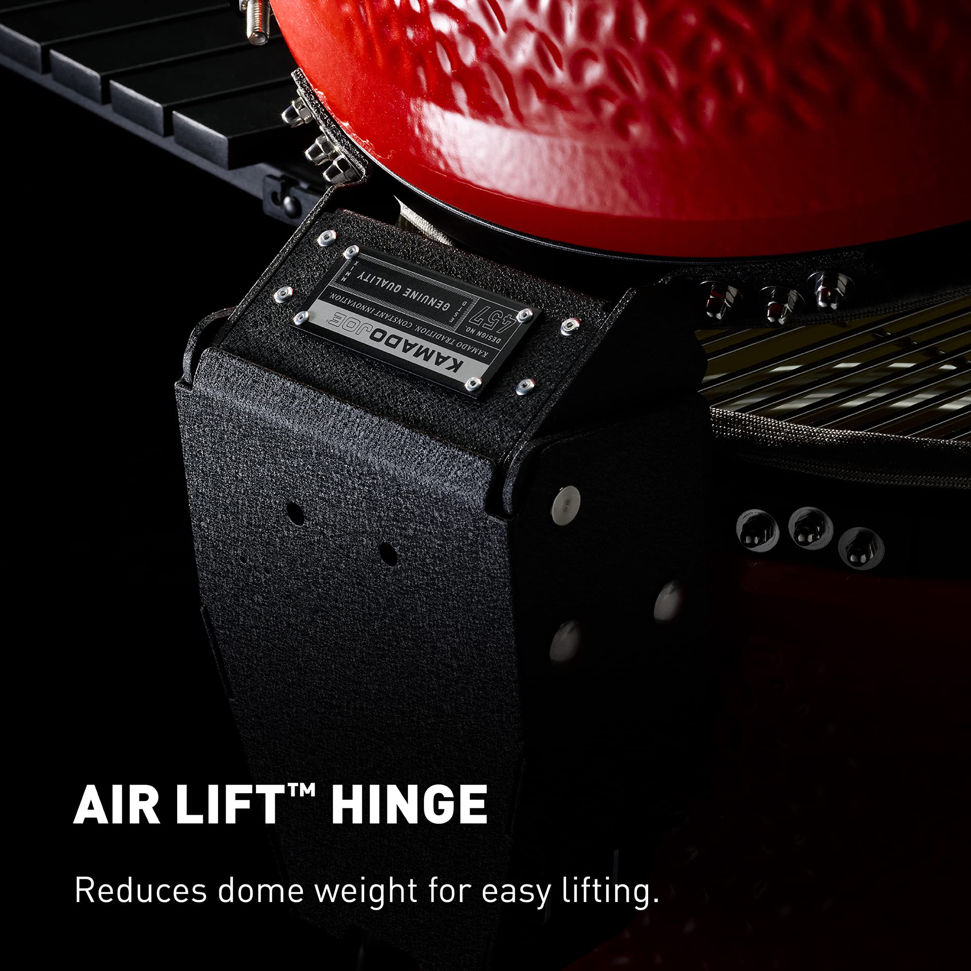 Kamado Joe KJ23RHC Classic II Smoker BBQ, Outdoor Charcoal Barbecue Grill In Red With Cast Iron Cart, Heat Deflectors And Ash Tool