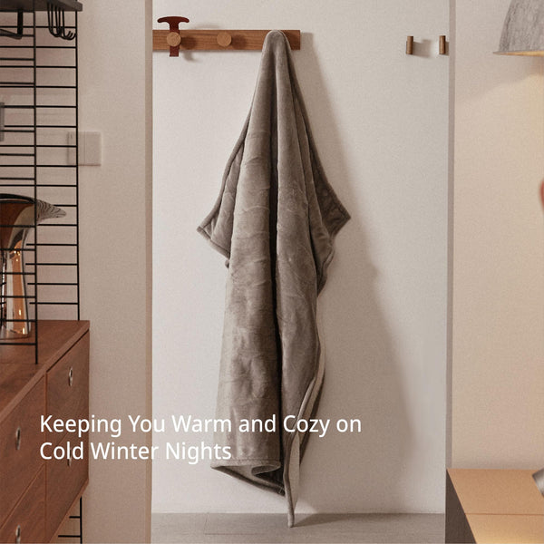 GOTCOZY Heated Blanket Electric Throw 130x160cm -Soft Silky Plush Heated Blanket with 6 Heat Settings & 10 Hours Auto-Off Timer For Home Office Use