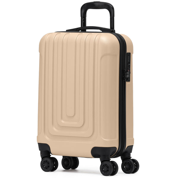 Flight Knight Premium Lightweight Suitcase - Built-in TSA Lock - 8 Spinner Wheels - ABS Hard Shell Check in Highly Durable Luggage - Medium - 67x45x26cm