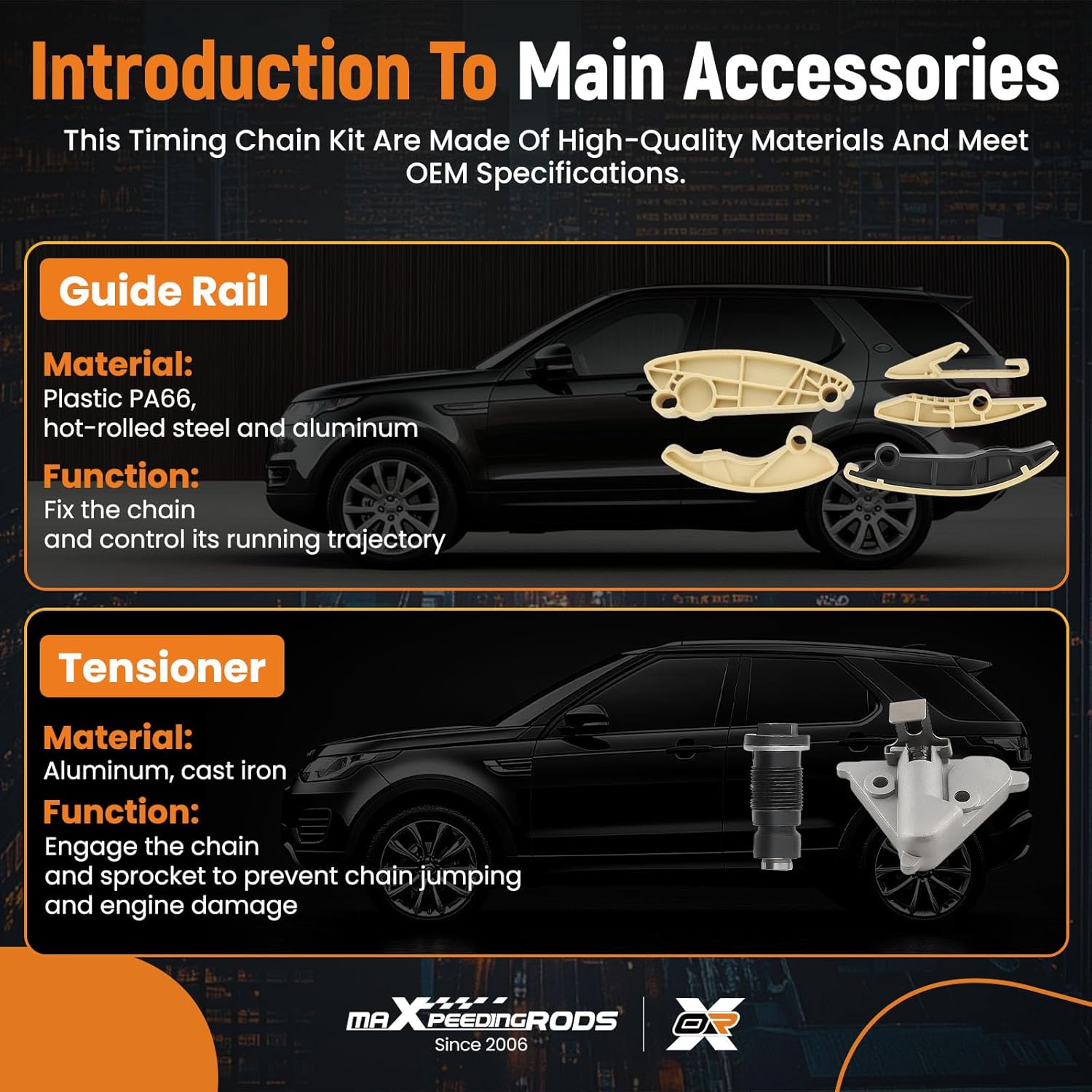 maXpeedingrods Timing Chain Kit for LandRover JAGUAR 2.0 D / SD4-204DTA & 204DTD AJ813317