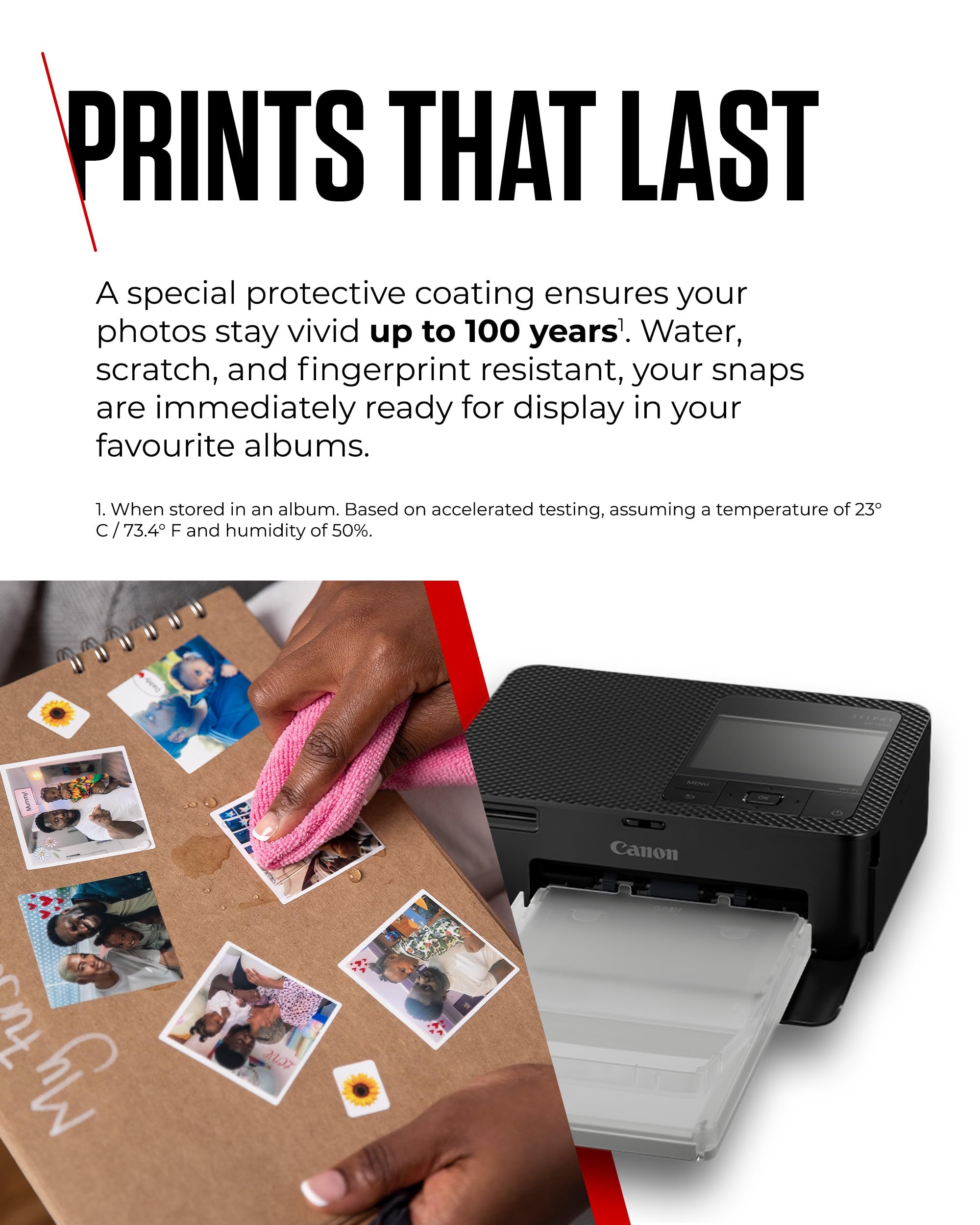 Canon SELPHY CP1500 Compact Photo Printer – Wireless Printing, Long-Lasting Prints, USB-C & SD Card Connectivity – Ideal for Scrapbooks & Photo Albums, White GB