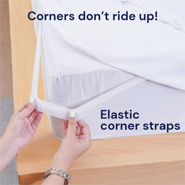 Sheet Story Bamboo Waterproof Mattress Protector King Size - 40cm Deep Pocket - Hypoallergenic, Terry Bamboo Fabric - King Size Mattress Protectors -