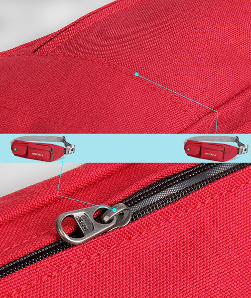 Waterfly Waist Bag Pack Slim Water Resistant Fanny Pack Travel Bum Bag Running Belt for Traveling Cycling Hiking Camping
