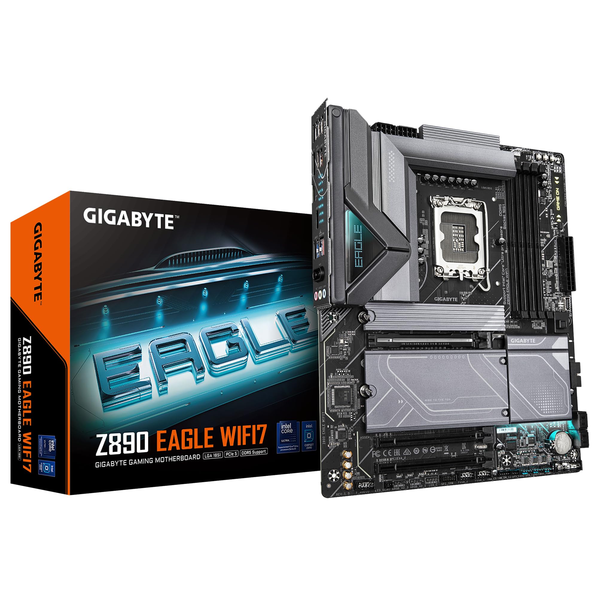 GIGABYTE Z890I AORUS ULTRA Motherboard - Supports Intel Core Ultra (Series 2) CPUs, 8+1+2 phases VRM, up to 8800MHz DDR5 (OC), 1xPCIe 5.0 + 1xPCIe 4.0, Wi-Fi 7, 2.5GbE LAN, Thunderbolt 4