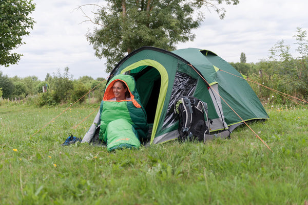 Coleman Kobuk Valley Camping Tent | lightweight 4 Person Igloo Tent with extra dark bedroom | 4 Man Dome Tent with Awning | 100% waterproof WC 4.500