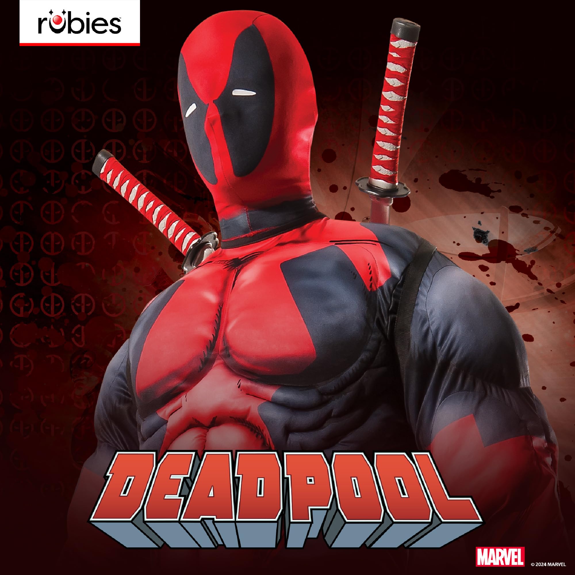 Rubies Official Marvel Deadpool Deluxe, Adult Costume Halloween