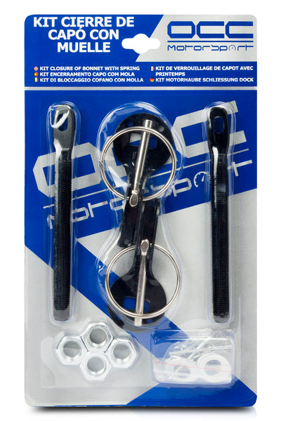 OCC MOTORSPORT BLACK KIT CLOSURE OF BONNET WITH SPRING