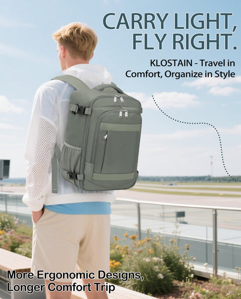 KLOSTAIN for Easyjet Cabin Bag 45x36x20 Travel Backpack Hand Luggage Carry-ons Bag Laptop Backpack Ruscksack for Airplanes Flight New Easyjet Underseat Cabin Bags Fit 14" Laptop Navy