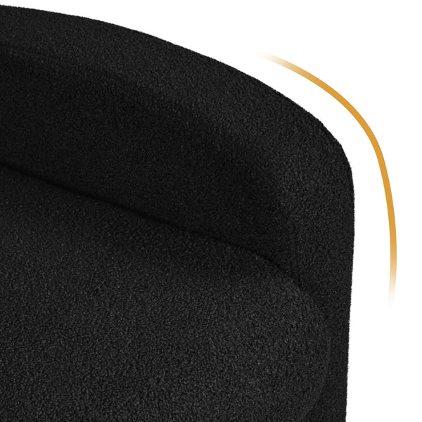 Yaheetech Recliner Armchair Single Padded Seat Boucle Fabric Sofa Lounge Home Living Room Theater Adjustable Leg Rest and Reclining Functions Ivory