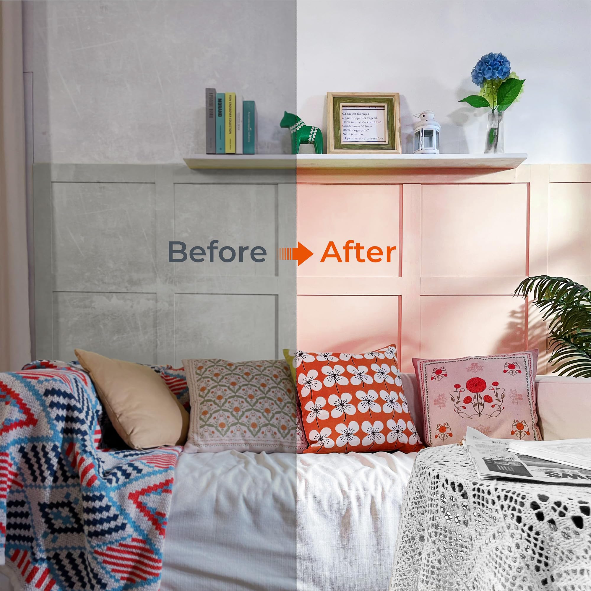 Tilswall Paint Sprayer, Ultra-Light Electric Paint Spray Gun with 600ml Detachable Cup, 2 Nozzles & 3 Patterns - Perfect for Fences, Sheds, Walls, Ceilings, Furniture, Cabinets, Garden & DIY, White