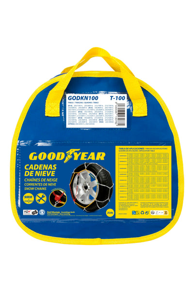 Goodyear Set of 2 x 9 mm Metallic Car Snow Chains Size 110 with Automatic Tensioner