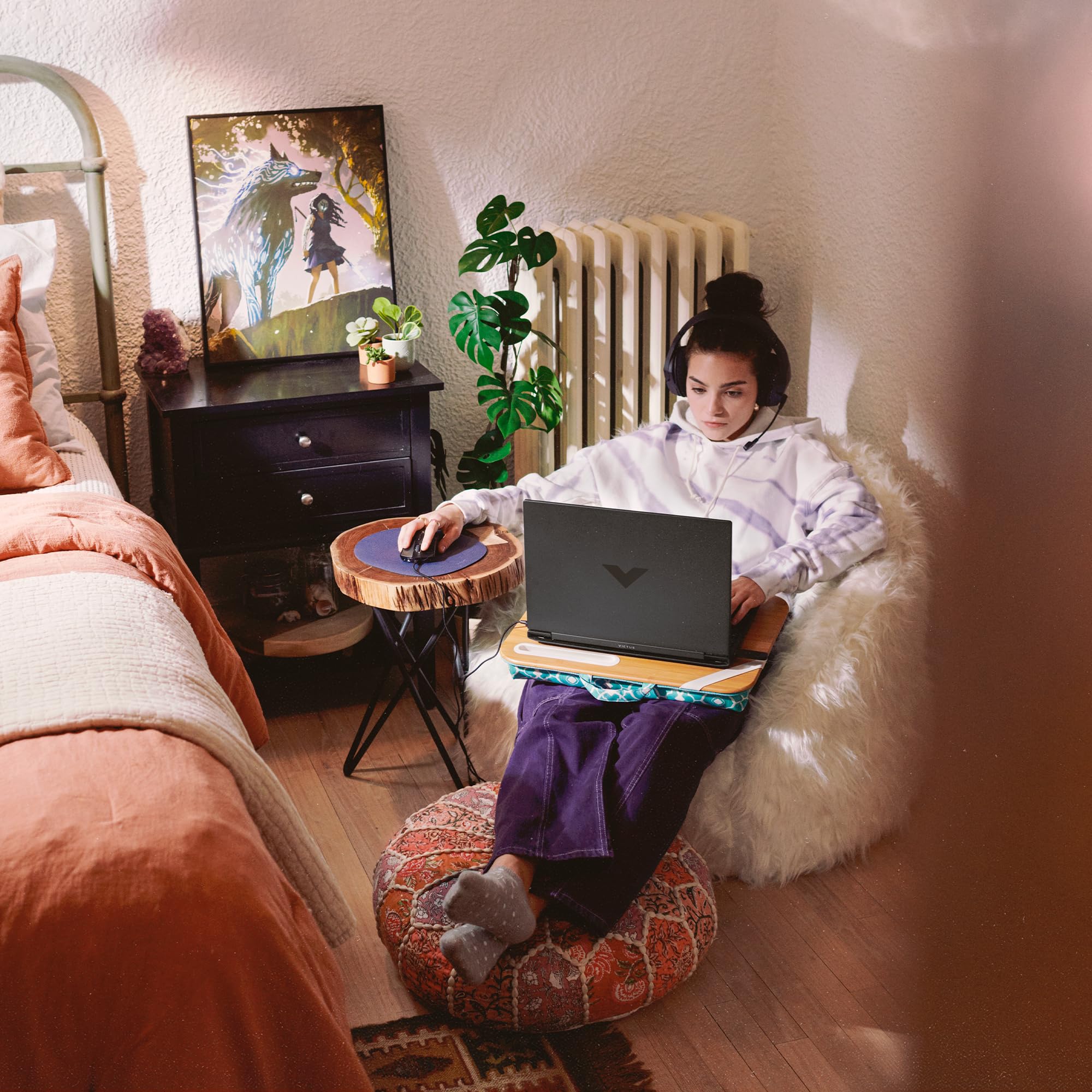 HP Victus 15.6" Gaming Laptop, AMD Ryzen 5-8645HS, 8 GB RAM, 512 GB SSD, NVIDIA GeForce RTX 2050 Graphics, FHD IPS Display, Up to 6 hrs 15 battery, Win 11, Mica Silver, 15-fb2002sa