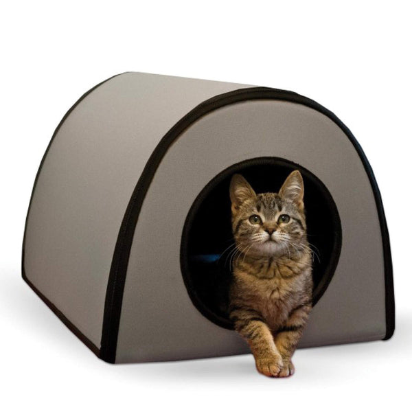 K&H Pet Products Thermo Mod Kitty Shelter Heated Outdoor Cat House for Outside Pets in Winter, Insulated, Waterproof, Heated Floor, Washable Cover,