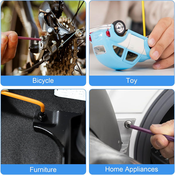 ss shovan 18PCS Allen Key Set, Metric Ball End Hex Key Set and Torx/Star Key Set (with T-Handle), Sizes 1.5mm-10mm & T10-T50, Alan Keys Sets for Furniture Assembly, Household DIY, Bike Repair