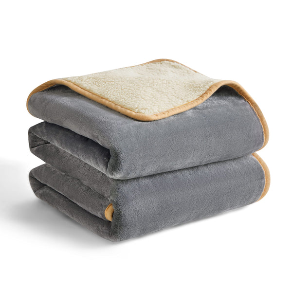 Lesure Waterproof Fleece Blanket Washable - 152x203cm Ultra Soft Grey Dog Blanket Over Sofa Bed Garden, Twin/Double Throw with Soft Plush, Fit All Season
