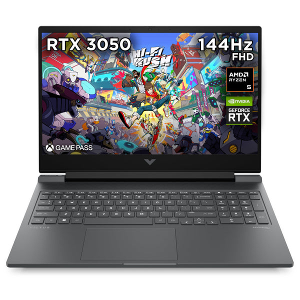 HP Victus 15.6" Gaming Laptop, AMD Ryzen 5-8645HS, 8 GB RAM, 512 GB SSD, NVIDIA GeForce RTX 2050 Graphics, FHD IPS Display, Up to 6 hrs 15 battery, Win 11, Mica Silver, 15-fb2002sa